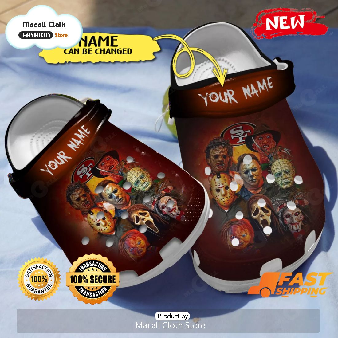 HOT San Francisco 49ers, Michael Myers – Friends Halloween Horror Crocs