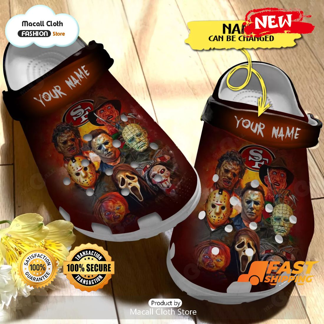 HOT San Francisco 49ers, Michael Myers – Friends Halloween Horror Crocs