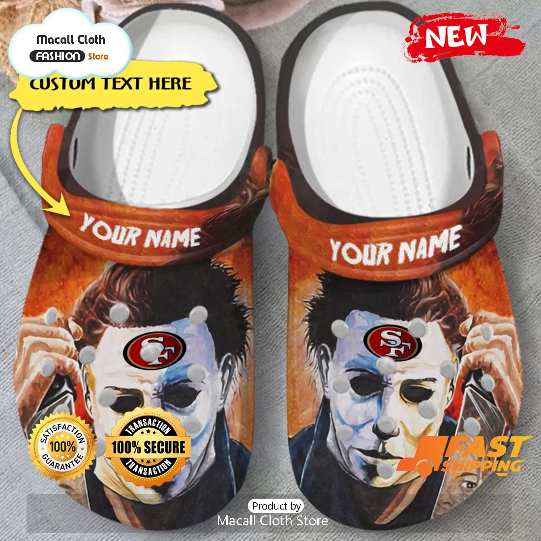 HOT San Francisco 49ers, Myers Michael Horror Crocs HOT San Francisco 49ers, Myers Michael Horror Crocs