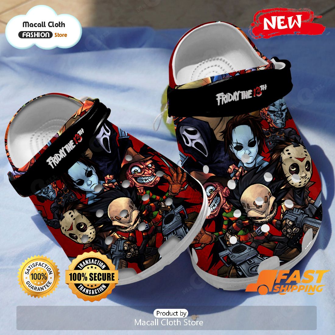 NEW Friday The 13th Halloween Crocs NEW Friday The 13th Halloween Crocs