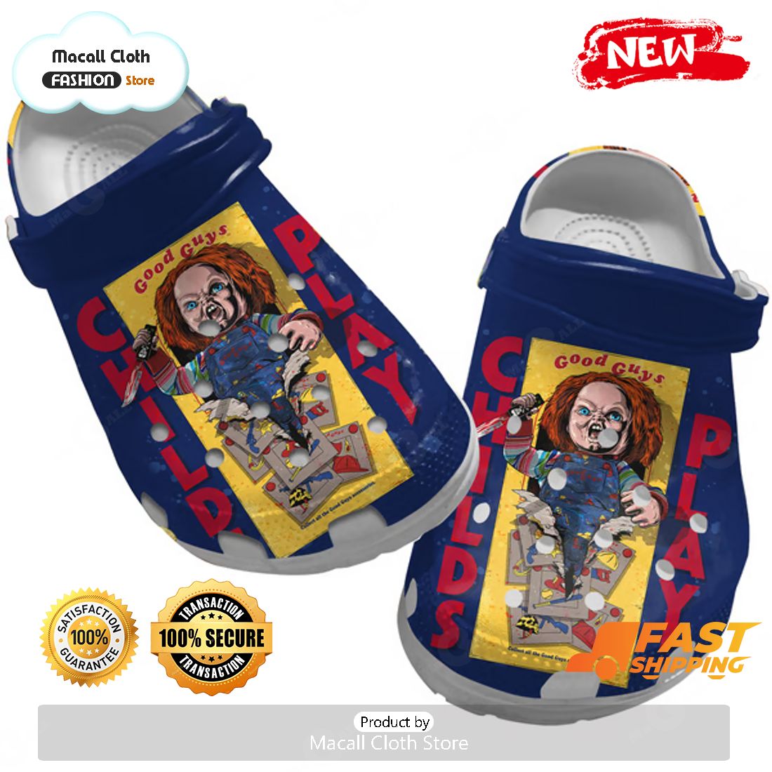 NEW Halloween Chucky Childs Play Crocs