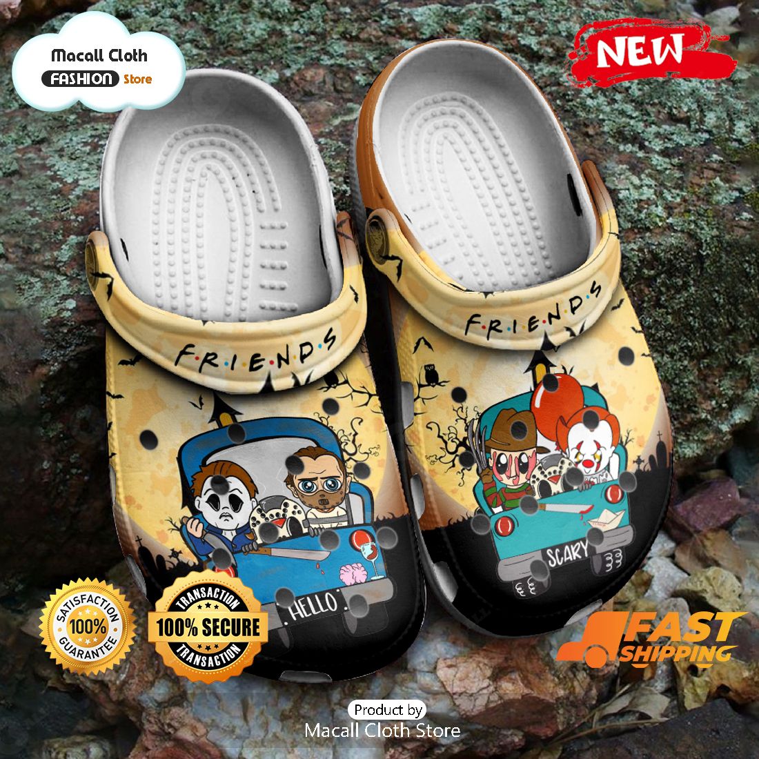 NEW Hello Scary Movie Villains Halloween Crocs