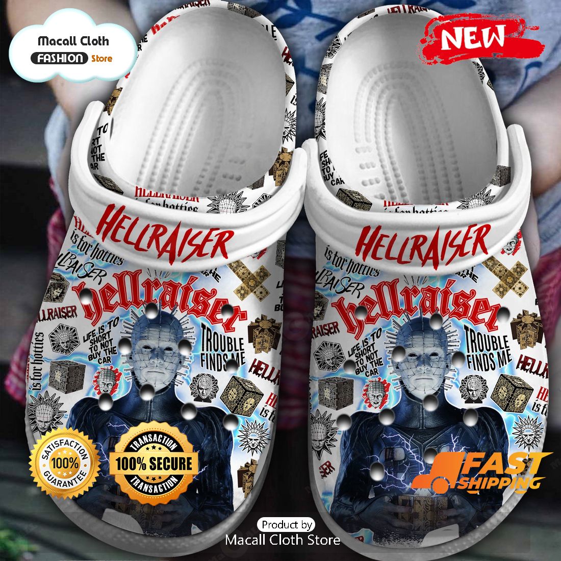 NEW Hellraiser Pinhead Halloween Crocs