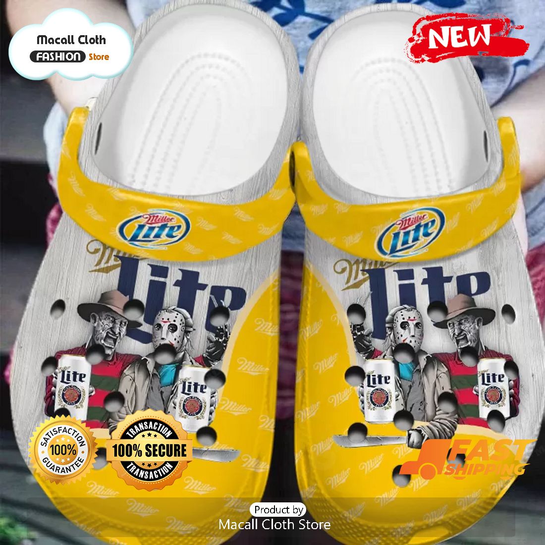 NEW Horror Characters – Miller Lite Crocs