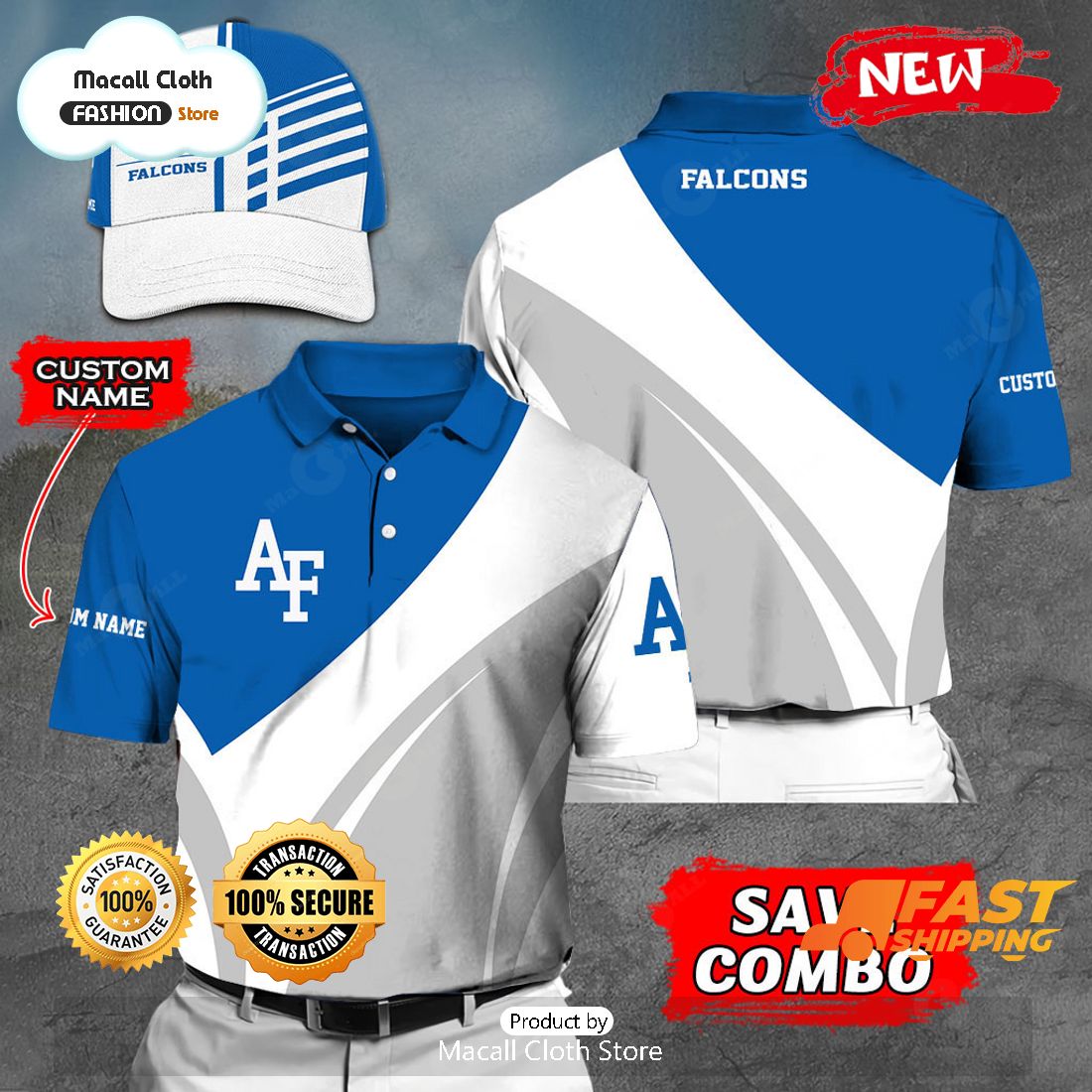 NEW Personalized NCAA Air Force Falcons Gift Sports Fan Polo NEW Personalized NCAA Air Force Falcons Gift Sports Fan Polo