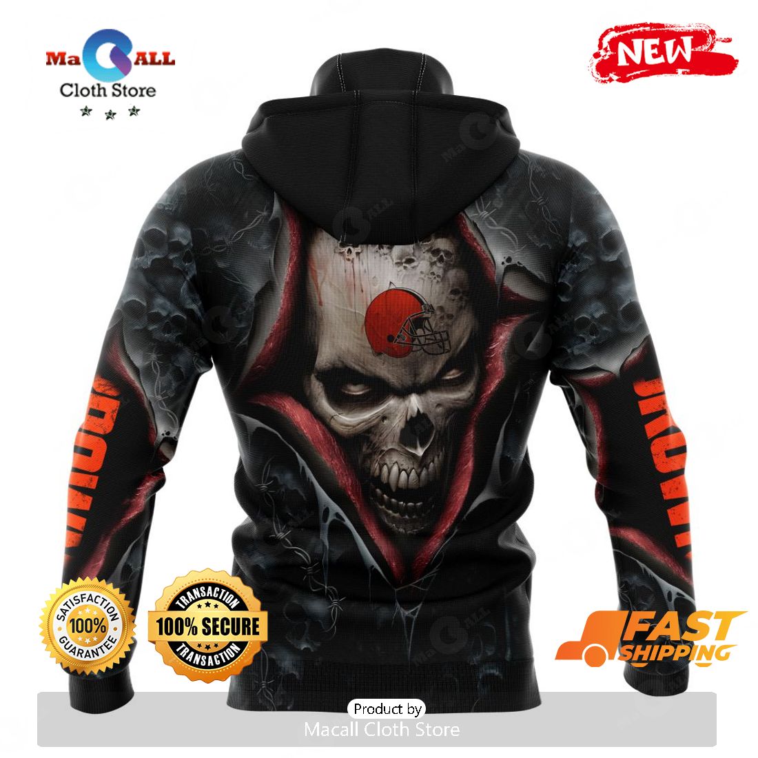 NEW] NFL Cleveland Browns Special Horror Skull Art Design Hoodie -  Torunstyle