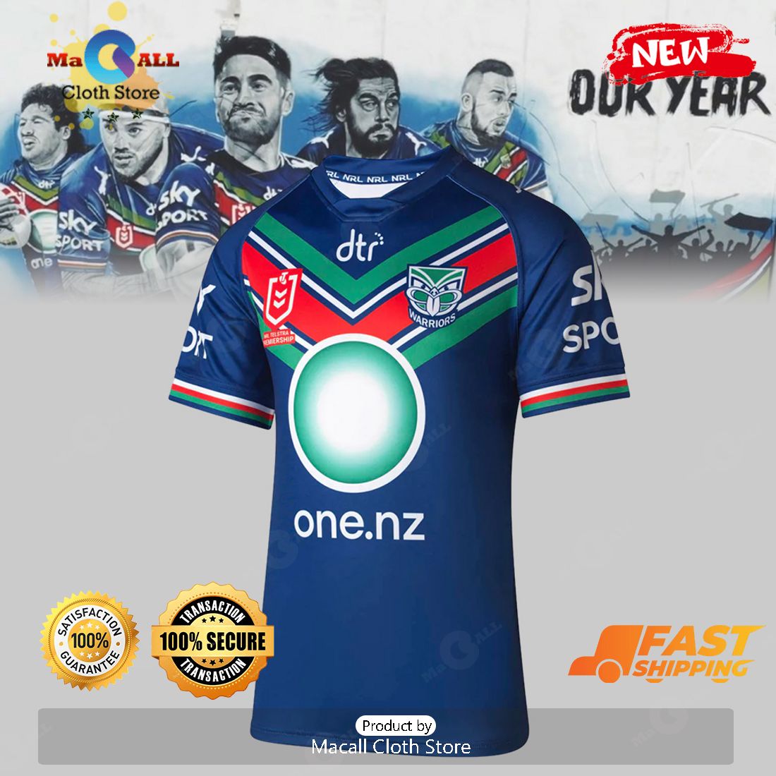 HOT Personalized FC UP THE WAHS New Zealand Warriors 2023 13 NRL Football Hoodie Sweatshirt 3D