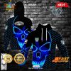 HOT NFL Philadelphia Eagles 3D Neon Skull Design Hoodie Sweatshirt 3D