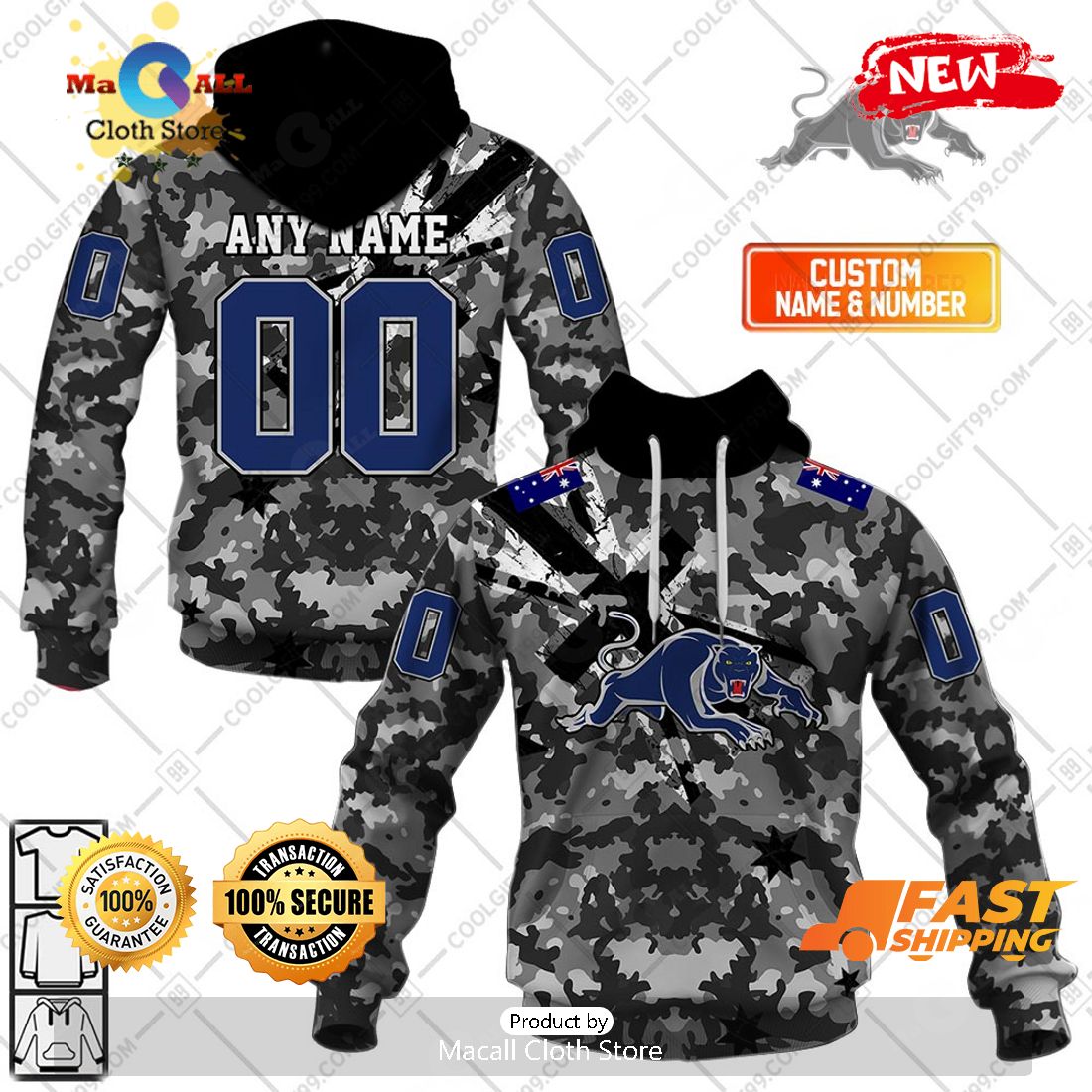 HOT Personalized NRL Penrith Panthers Special Camo Military Flag Hoodie Sweatshirt 3D HOT Personalized NRL Penrith Panthers Special Camo Military Flag Hoodie Sweatshirt 3D