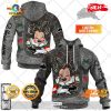 HOT Personalized NRL South Sydney Rabbitohs Mickey and Minnie Design Hoodie Sweatshirt 3D