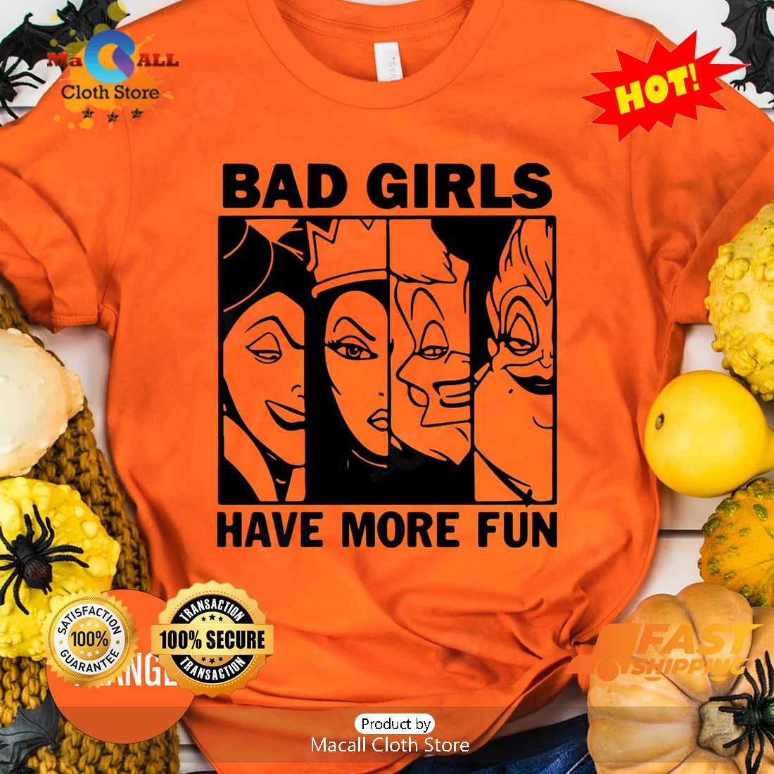 HOT Bad Girls Have more fun Disney Villion Halloween Classic T-Shirt