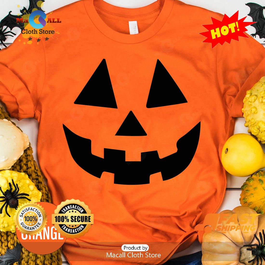 HOT Cute Pumpkin Face Halloween Classic T-Shirt