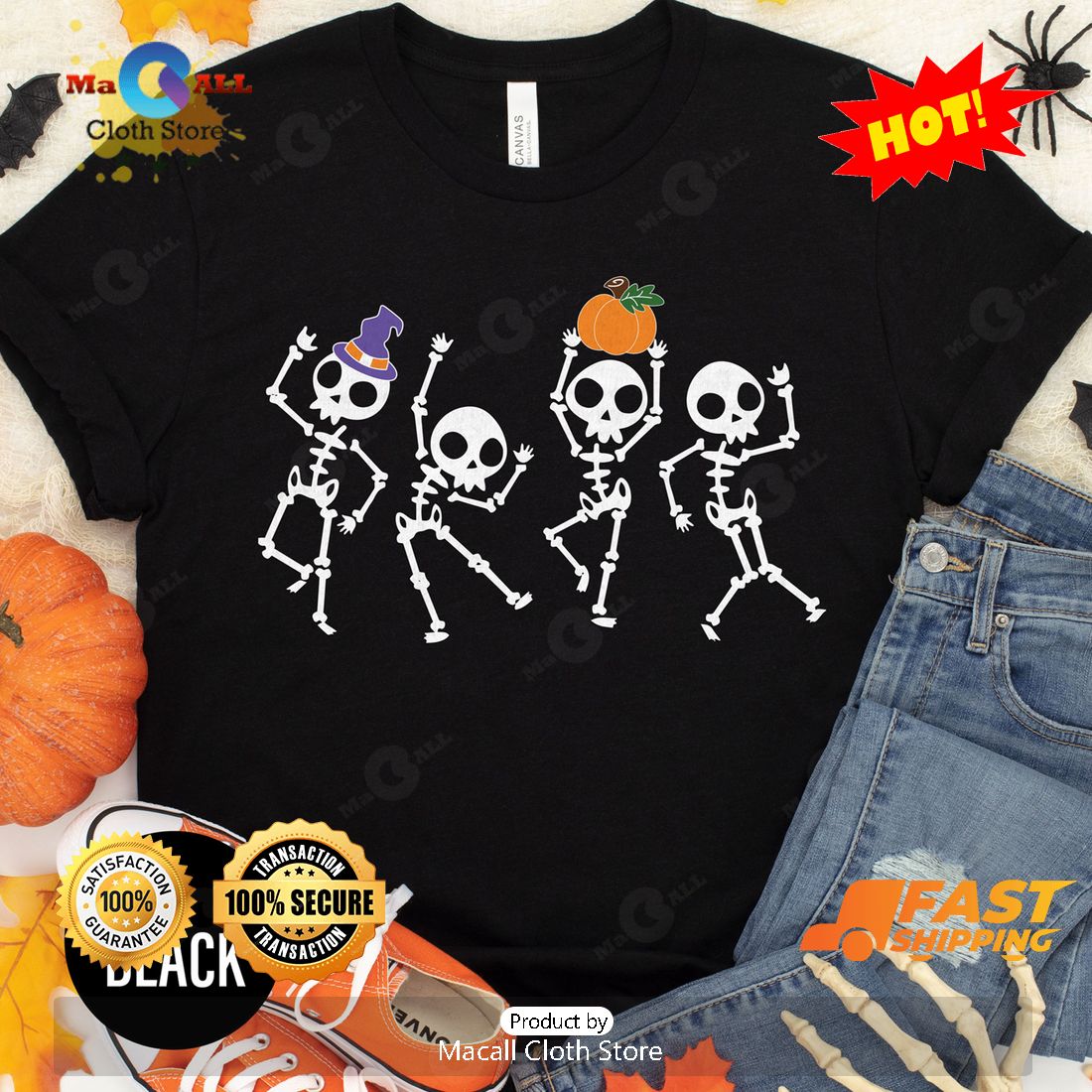 HOT Dancing Bones Halloween Classic T-Shirt HOT Dancing Bones Halloween Classic T-Shirt