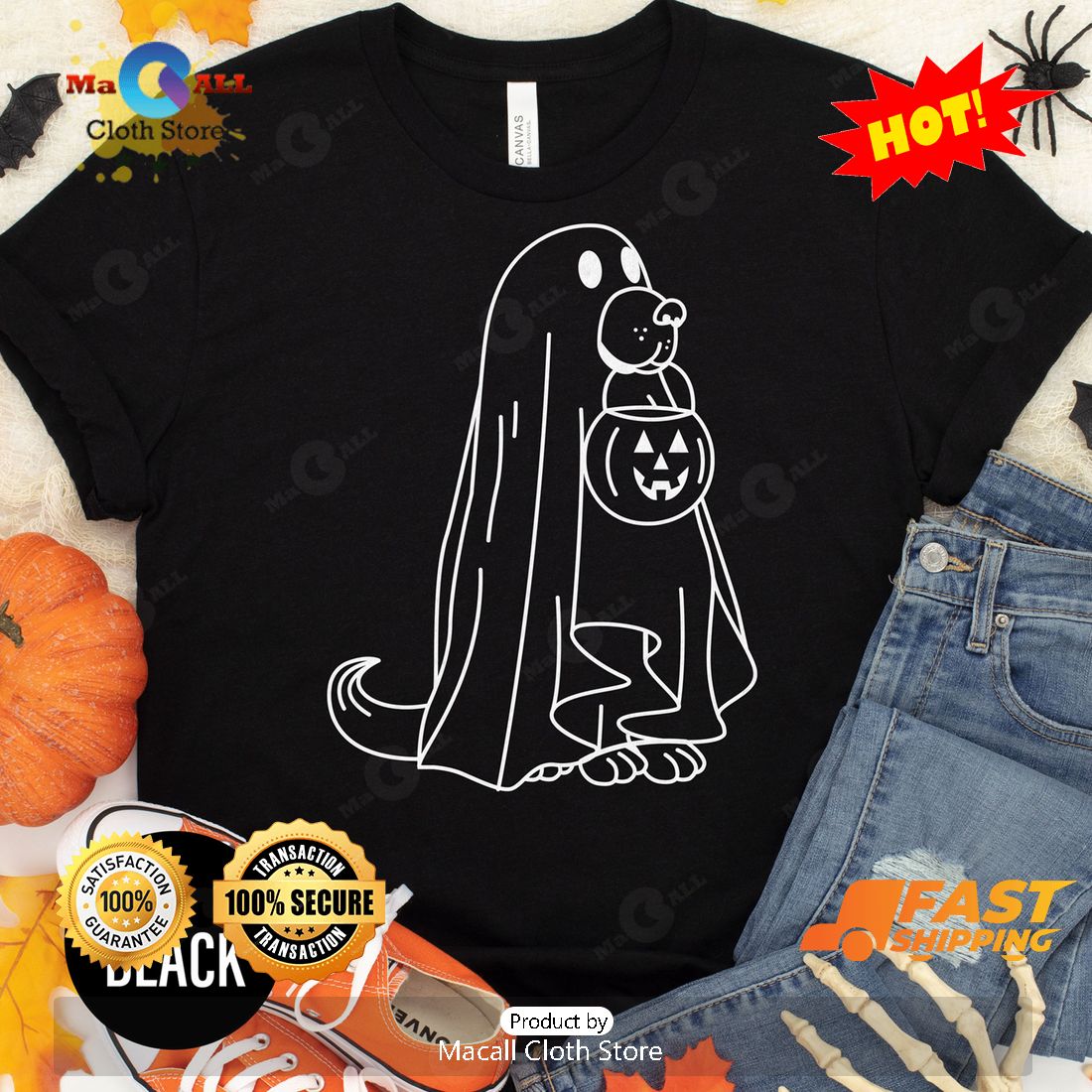 HOT Ghost Dog Halloween Classic T-Shirt HOT Ghost Dog Halloween Classic T-Shirt