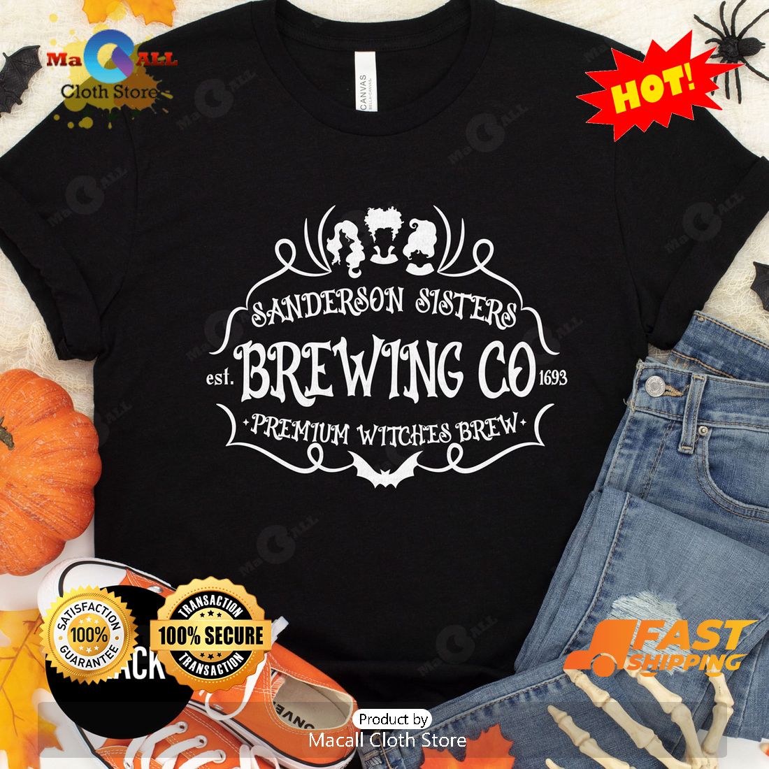 HOT Sanderson Sisters Brewing Co Halloween Classic T-Shirt HOT Sanderson Sisters Brewing Co Halloween Classic T-Shirt