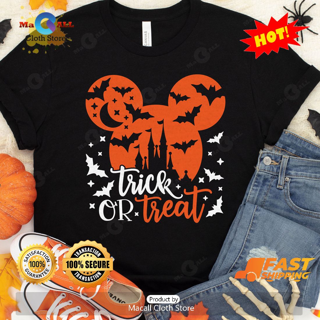 HOT Trick Or Treat Disney Halloween Classic T-Shirt HOT Trick Or Treat Disney Halloween Classic T-Shirt