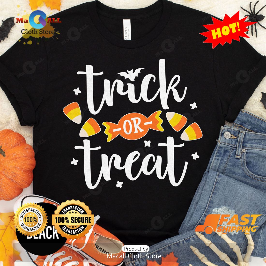 HOT Trick or Treat Halloween Classic T-Shirt HOT Trick or Treat Halloween Classic T-Shirt