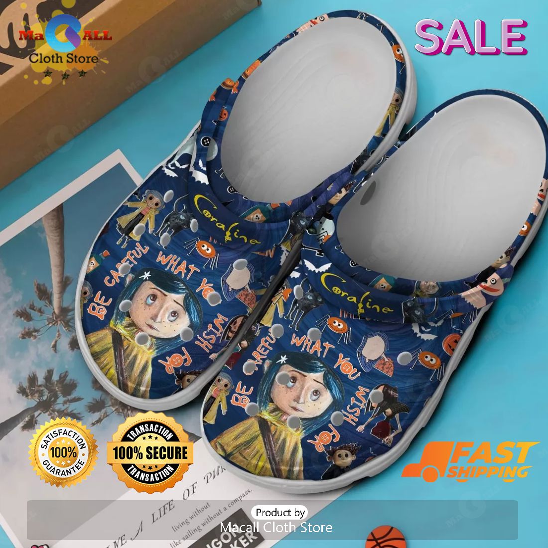 SALE Coraline Be Careful What You Wish For Halloween Crocs