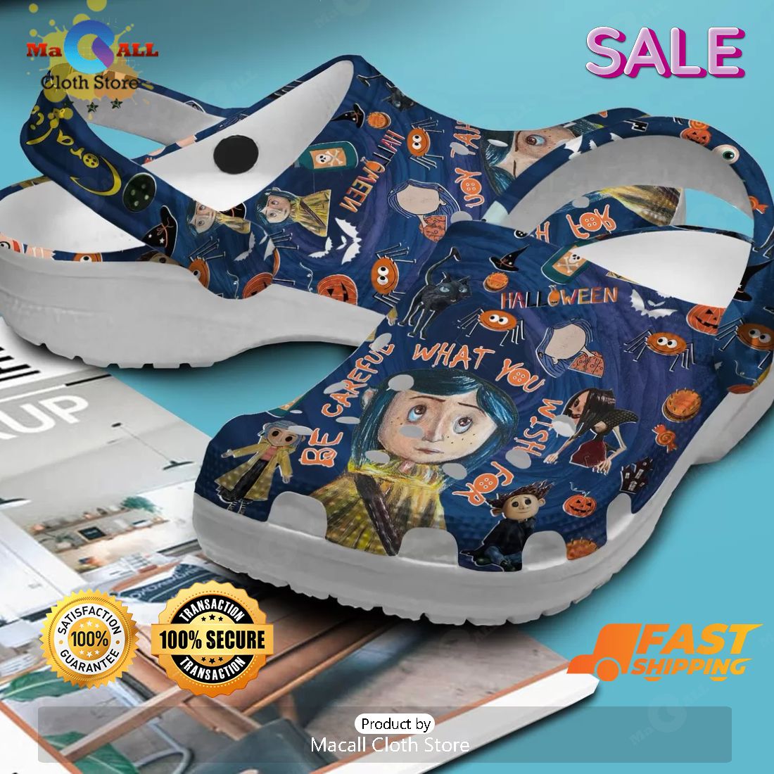SALE Coraline Be Careful What You Wish For Halloween Crocs
