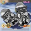 SALE Ghost Face Halloween Pink And White Custom Name Crocs