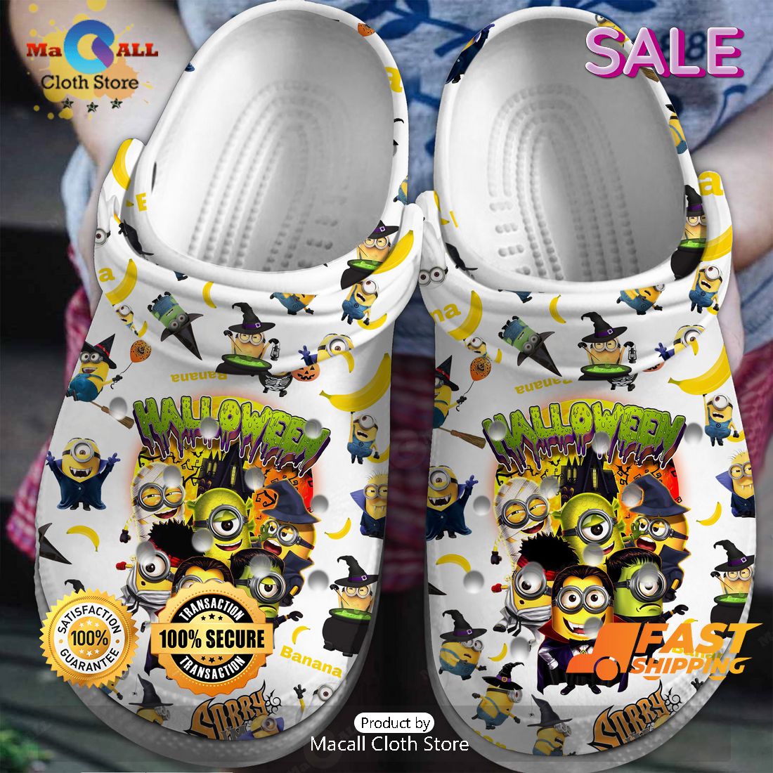 SALE Happy Halloween Minion Crocs