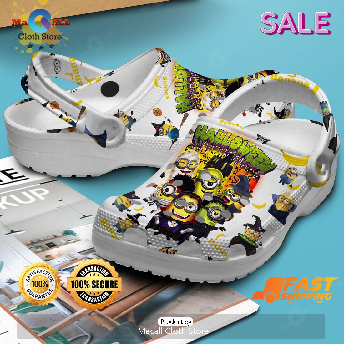 SALE Happy Halloween Minion Crocs