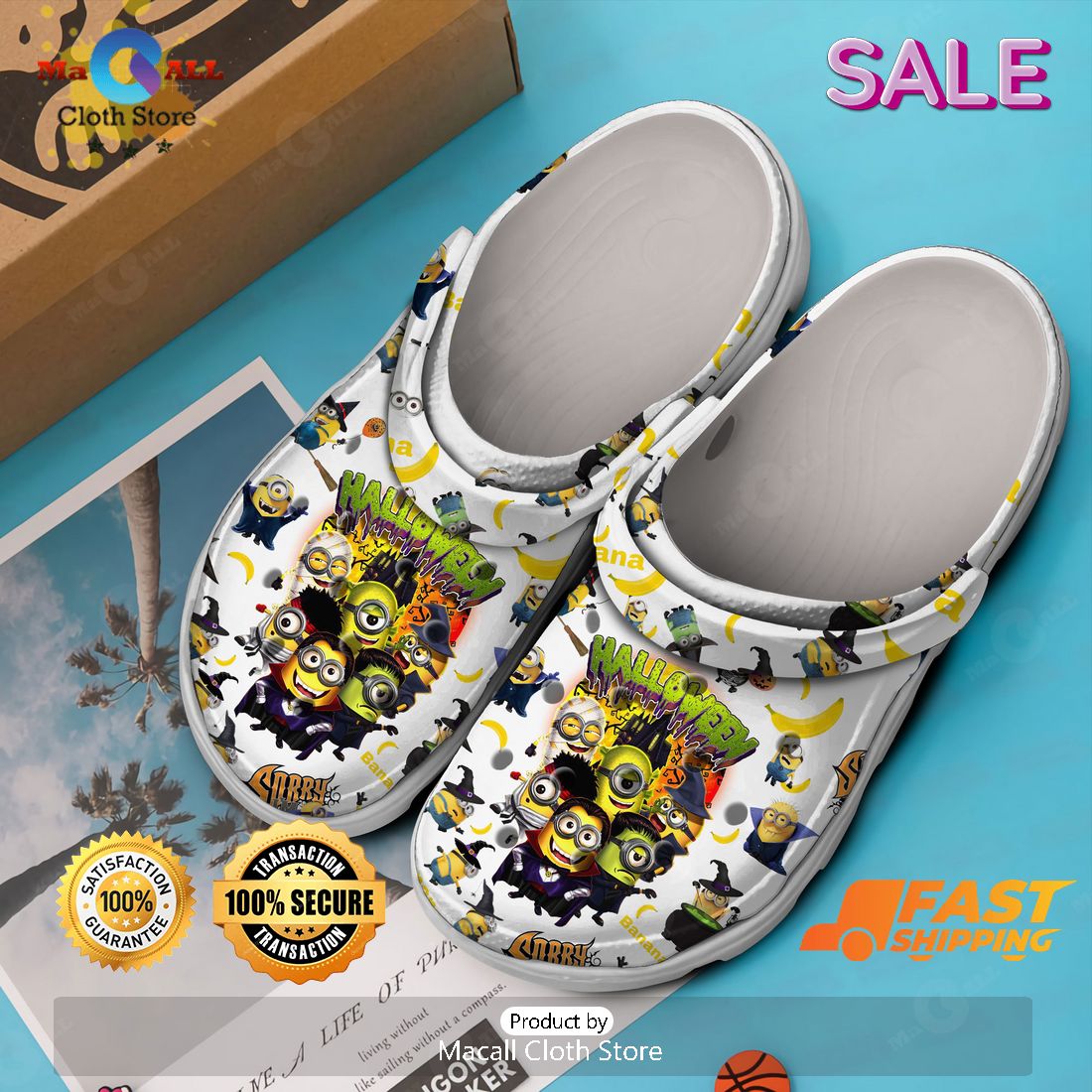 SALE Happy Halloween Minion Crocs SALE Happy Halloween Minion Crocs