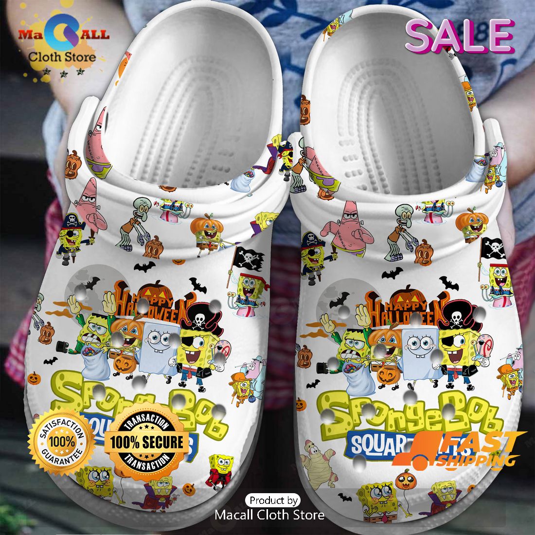 SALE Happy Halloween Spongebob Squrepants Crocs SALE Happy Halloween Spongebob Squrepants Crocs