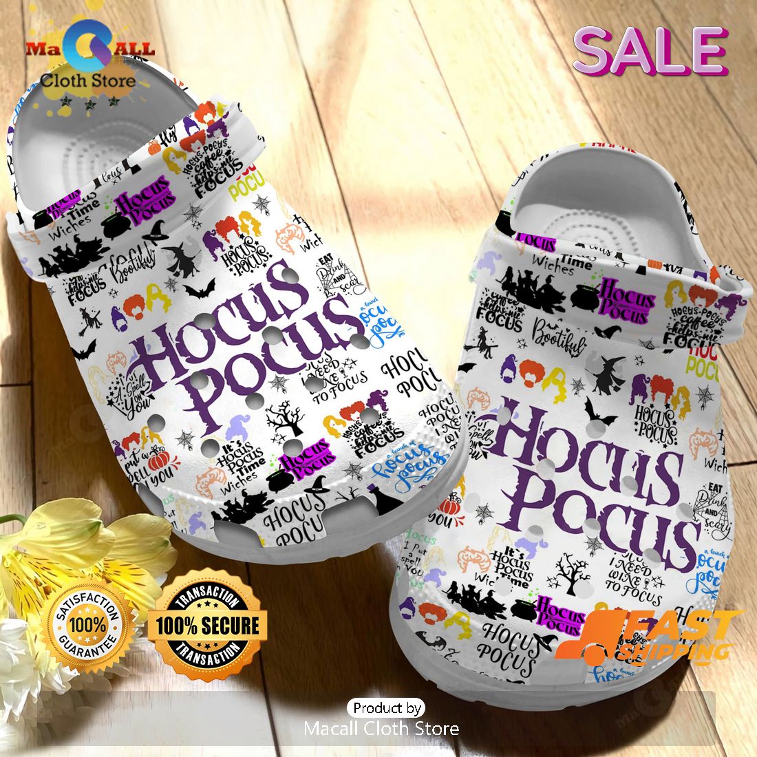 SALE Hocus Pocus Halloween Crocs SALE Hocus Pocus Halloween Crocs