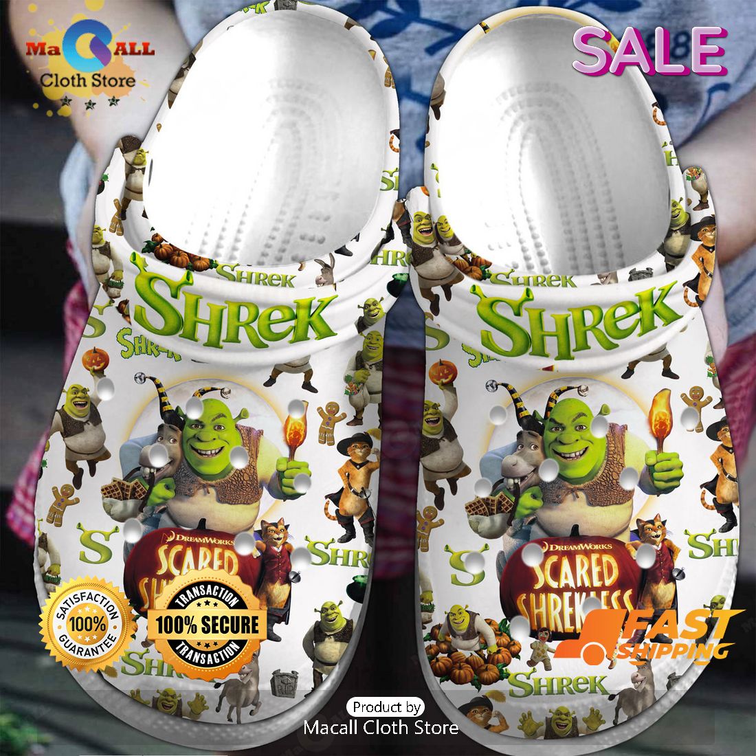 SALE Limited Edition Scared Shrekless Halloween Crocs SALE Limited Edition Scared Shrekless Halloween Crocs