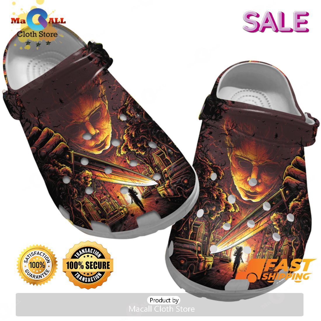 SALE Michael Myers Horror Night Halloween Crocs