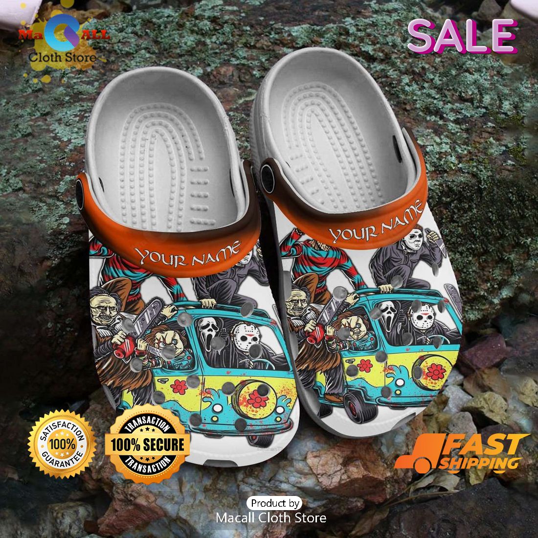 SALE Michael Myers With Friends Custom Crocs, Horror Crocs For Halloween