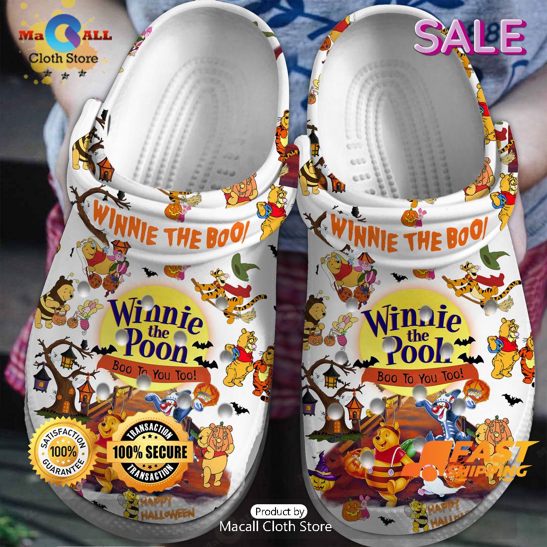SALE New Design Winnie The Boo Halloween Crocs