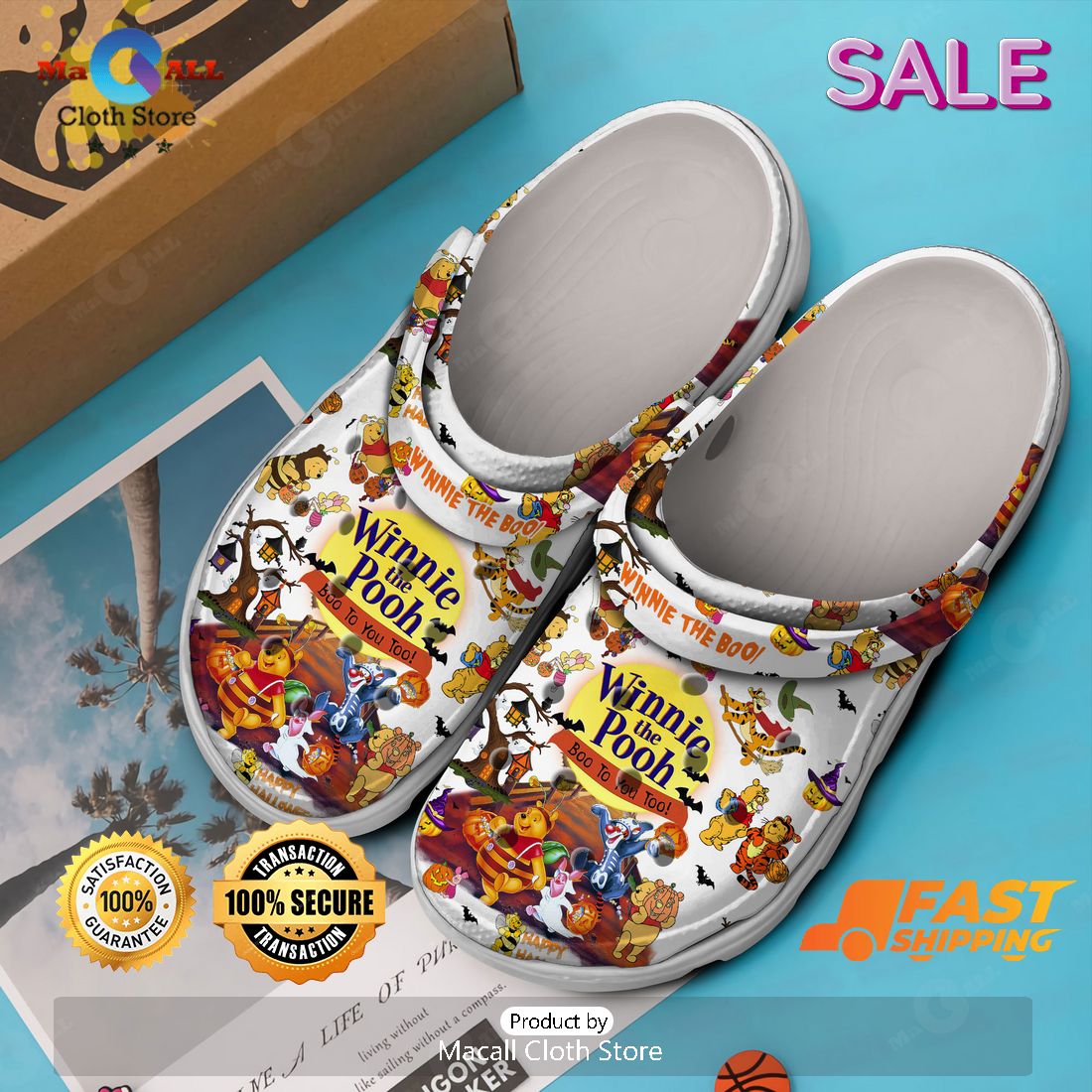 SALE New Design Winnie The Boo Halloween Crocs SALE New Design Winnie The Boo Halloween Crocs