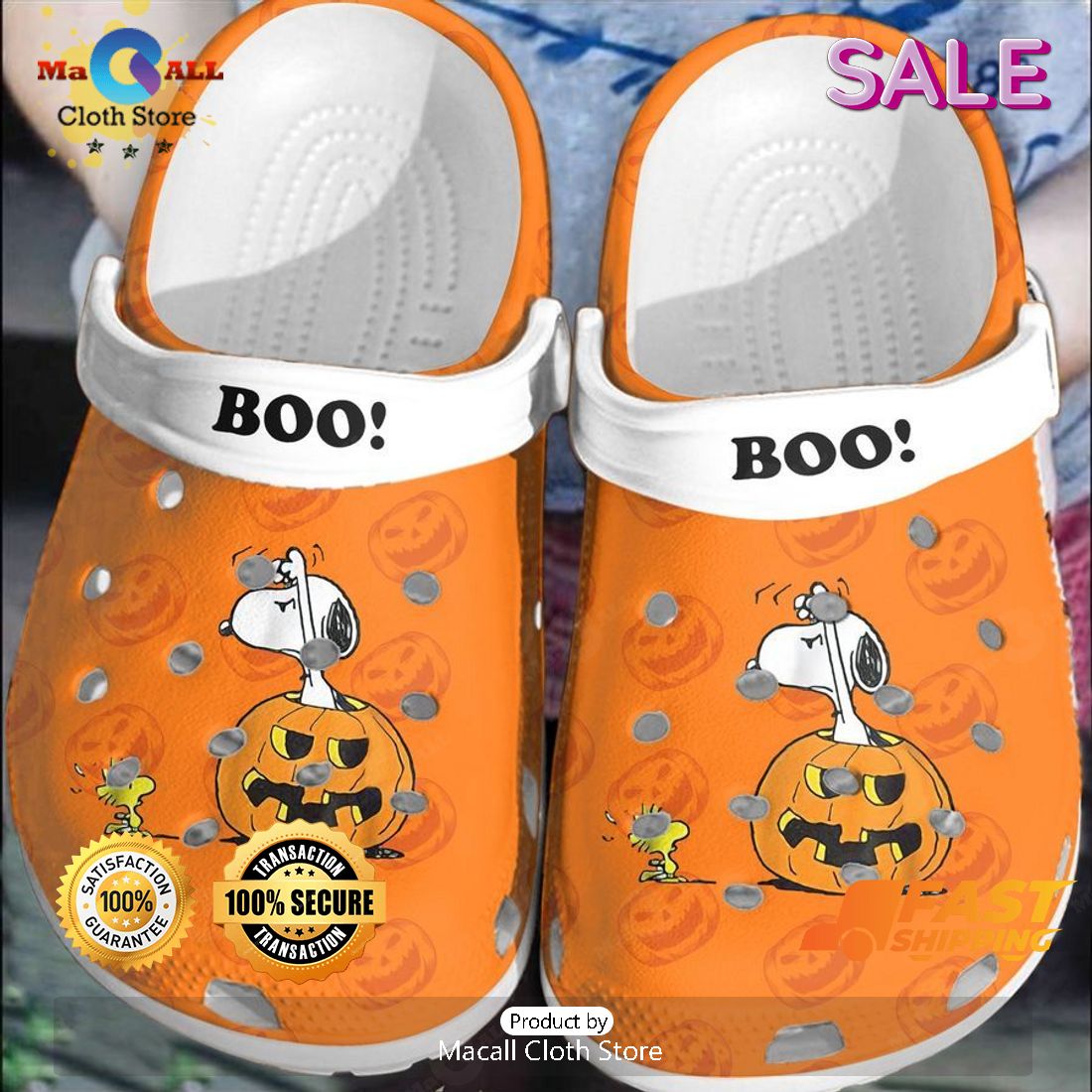 SALE Snoopy Boo Pumpkin Halloween Crocs SALE Snoopy Boo Pumpkin Halloween Crocs