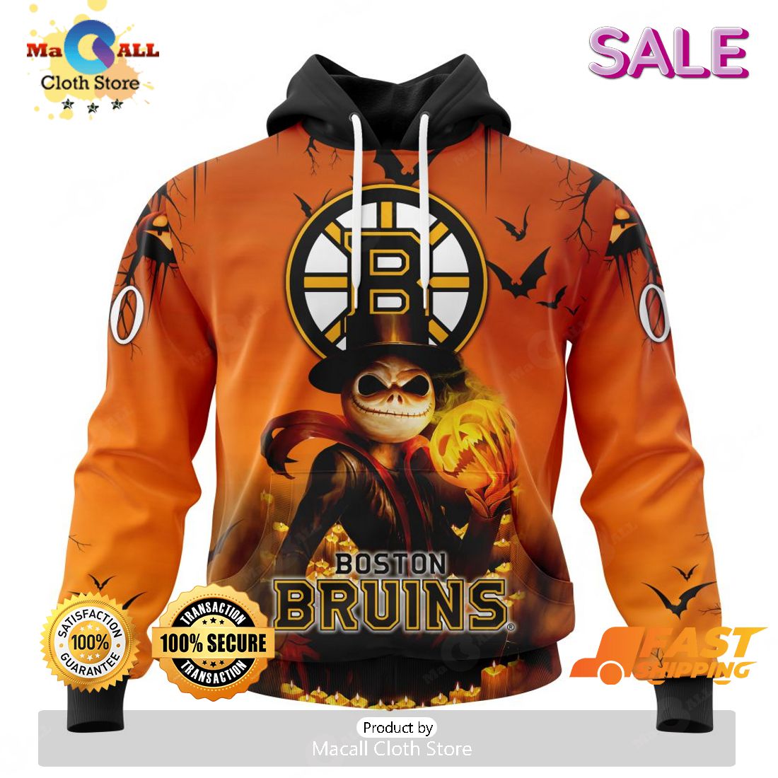 SALE Personalized NHL Boston Bruins Special Halloween Concepts Hoodie Sweatshirt 3D SALE Personalized NHL Boston Bruins Special Halloween Concepts Hoodie Sweatshirt 3D