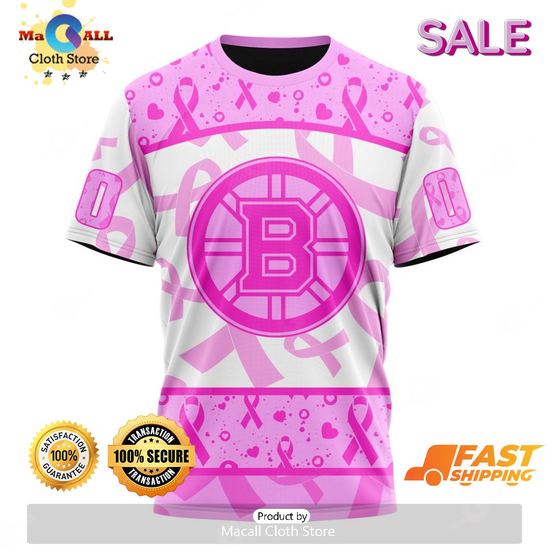 NHL Boston Bruins Personalized Special Design I Pink I Can In October We  Wear Pink Breast Cancer Hoodie T Shirt - Growkoc