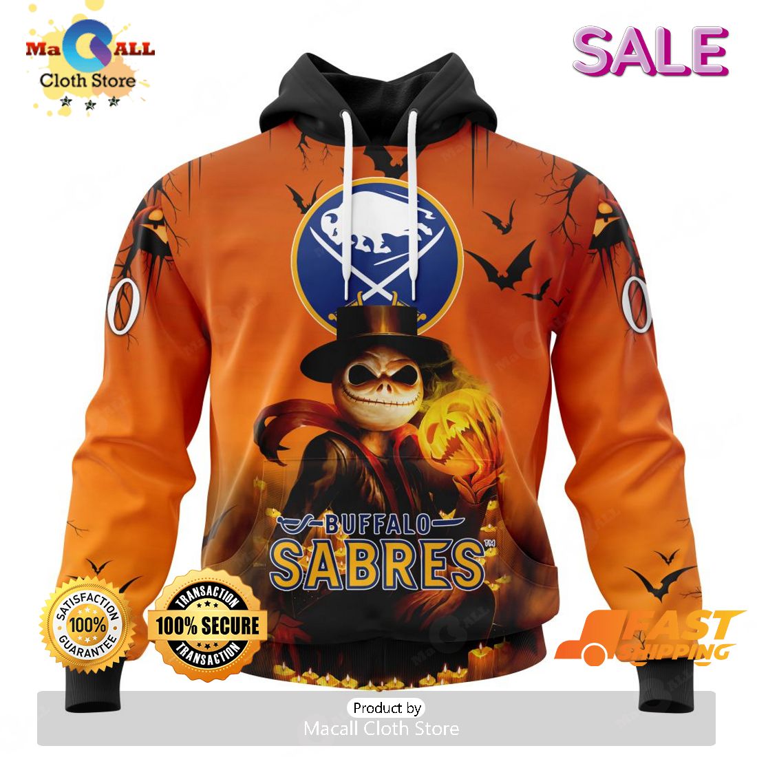 SALE Personalized NHL Buffalo Sabres Special Halloween Concepts Hoodie Sweatshirt 3D SALE Personalized NHL Buffalo Sabres Special Halloween Concepts Hoodie Sweatshirt 3D