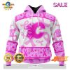 SALE Personalized NHL Calgary Flames Special Pink October Fight Breast Cancer Hoodie Sweatshirt 3D