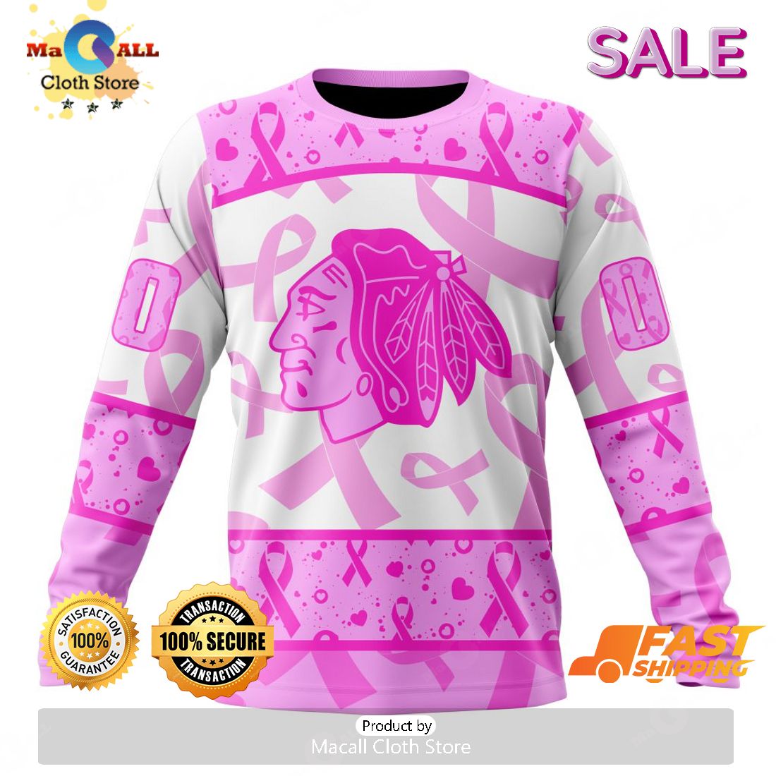 NHL Chicago Blackhawks Special Pink October Breast Cancer Awareness Month  3D Printed Hoodie - Reallgraphics