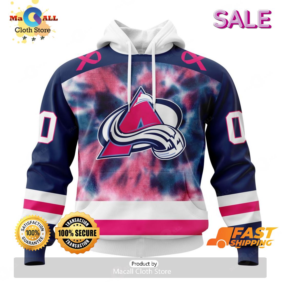 SALE Personalized NHL Colorado Avalanche Special Pink October Fight Breast Cancer Hoodie Sweatshirt 3D SALE Personalized NHL Colorado Avalanche Special Pink October Fight Breast Cancer Hoodie Sweatshirt 3D