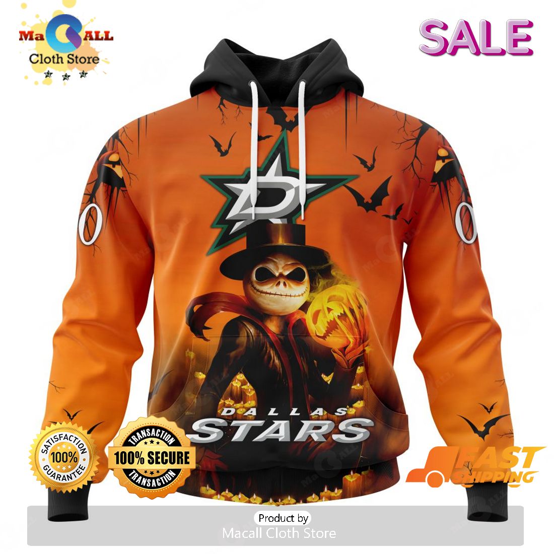 SALE Personalized NHL Dallas Stars Special Halloween Concepts Hoodie Sweatshirt 3D SALE Personalized NHL Dallas Stars Special Halloween Concepts Hoodie Sweatshirt 3D