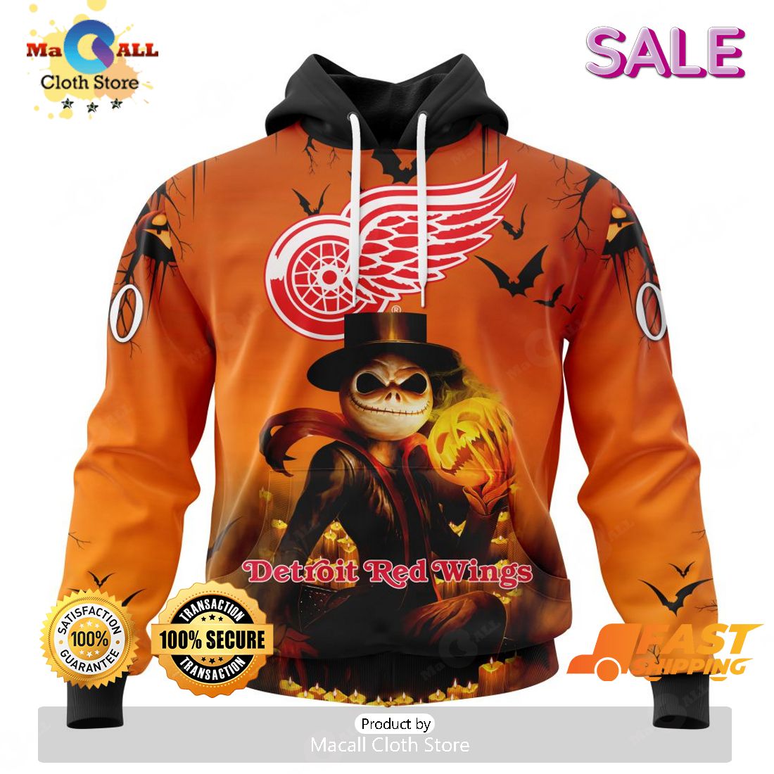 SALE Personalized NHL Detroit Red Wings Special Halloween Concepts Hoodie Sweatshirt 3D SALE Personalized NHL Detroit Red Wings Special Halloween Concepts Hoodie Sweatshirt 3D