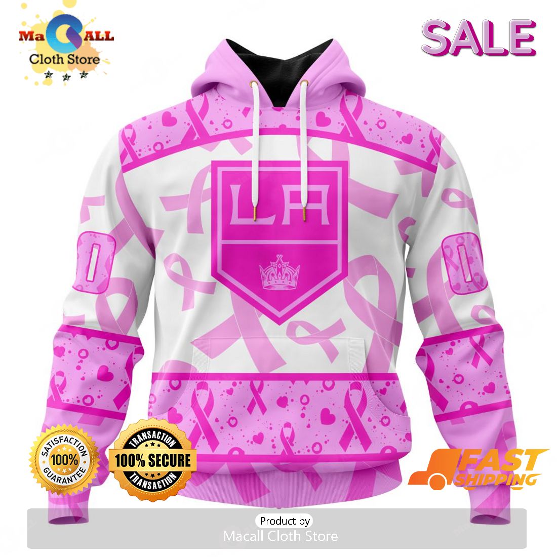 NHL Los Angeles Kings Personalized Special Design I Pink I Can In October  We Wear Pink Breast Cancer Hoodie T Shirt - Growkoc