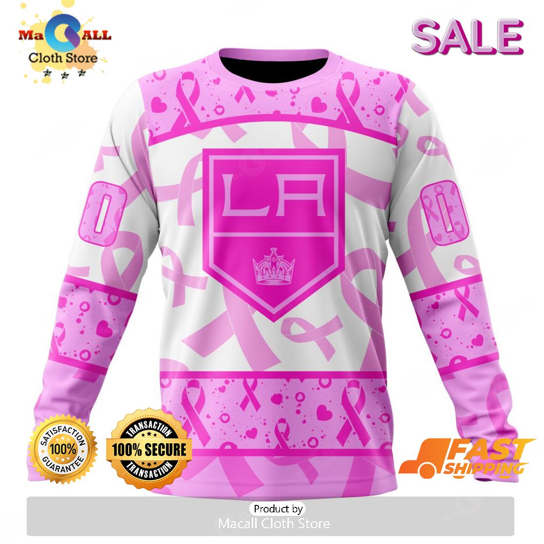 NHL Los Angeles Kings Personalized Special Design I Pink I Can In October  We Wear Pink Breast Cancer Hoodie T Shirt - Growkoc