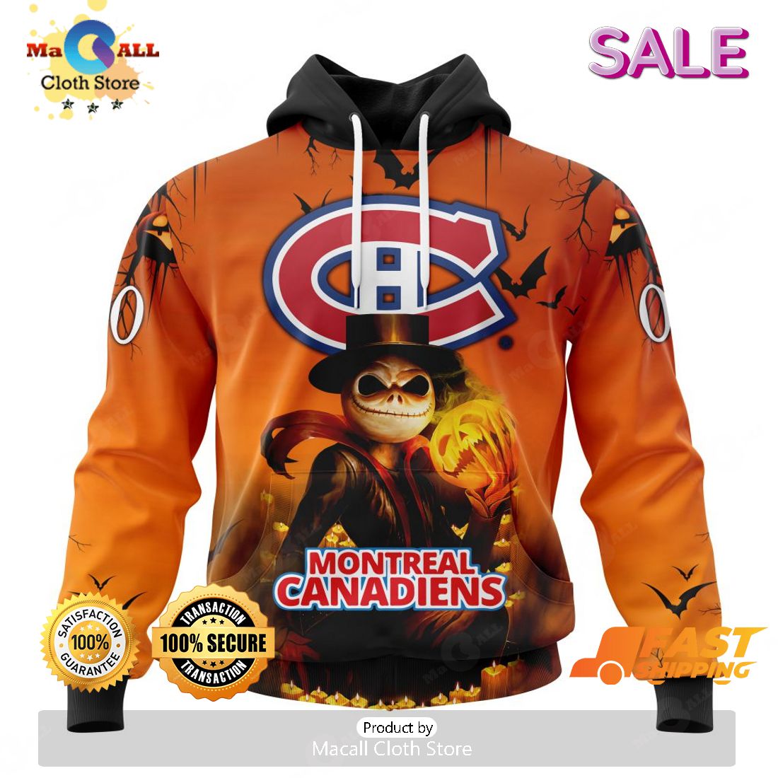 SALE Personalized NHL Montreal Canadiens Special Halloween Concepts Hoodie Sweatshirt 3D SALE Personalized NHL Montreal Canadiens Special Halloween Concepts Hoodie Sweatshirt 3D