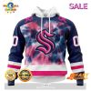 SALE Personalized NHL Seattle Kraken Special Pink October Breast Cancer Awareness Month Hoodie Sweatshirt 3D