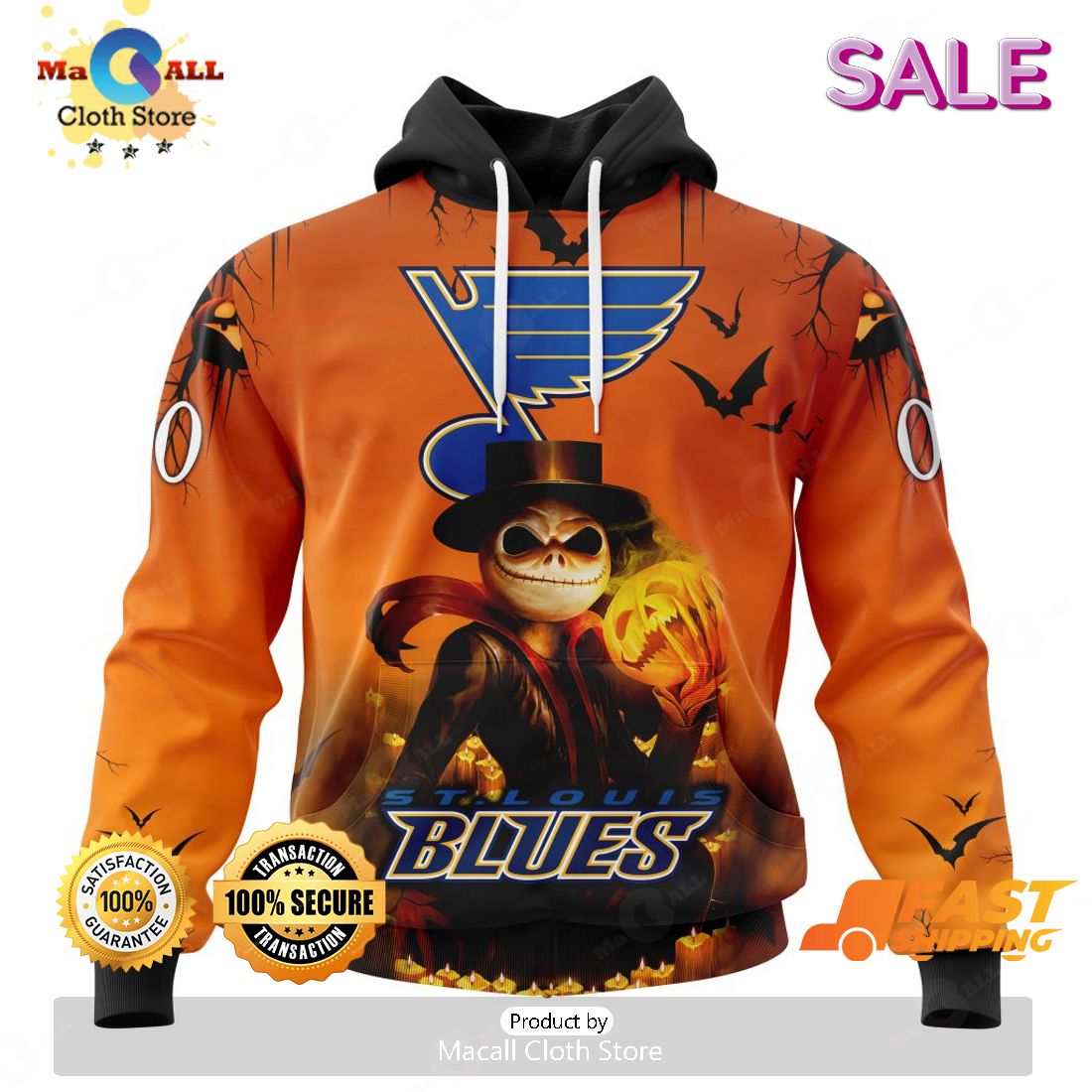 SALE Personalized NHL St. Louis Blues Special Halloween Concepts Hoodie Sweatshirt 3D SALE Personalized NHL St. Louis Blues Special Halloween Concepts Hoodie Sweatshirt 3D