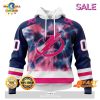 SALE Personalized NHL Tampa Bay Lightning Special Pink October Breast Cancer Awareness Month Hoodie Sweatshirt 3D