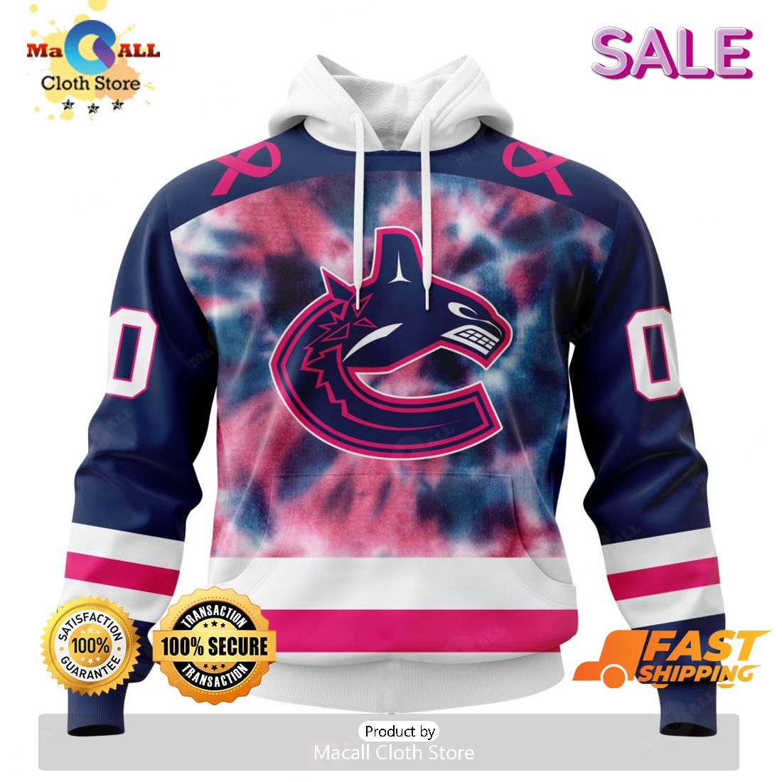 SALE Personalized NHL Vancouver Canucks Special Pink October Fight Breast Cancer Hoodie Sweatshirt 3D SALE Personalized NHL Vancouver Canucks Special Pink October Fight Breast Cancer Hoodie Sweatshirt 3D